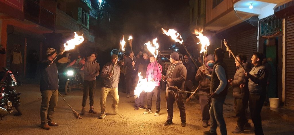 प्रधानमन्त्री केपी शर्मा ओली बिरुद्ध गुल्मीमा जसपाको राँके जुलुस प्रर्दशन