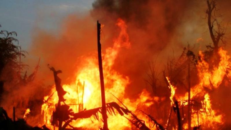 बडिगाडमा एक घर जलेर नष्ट