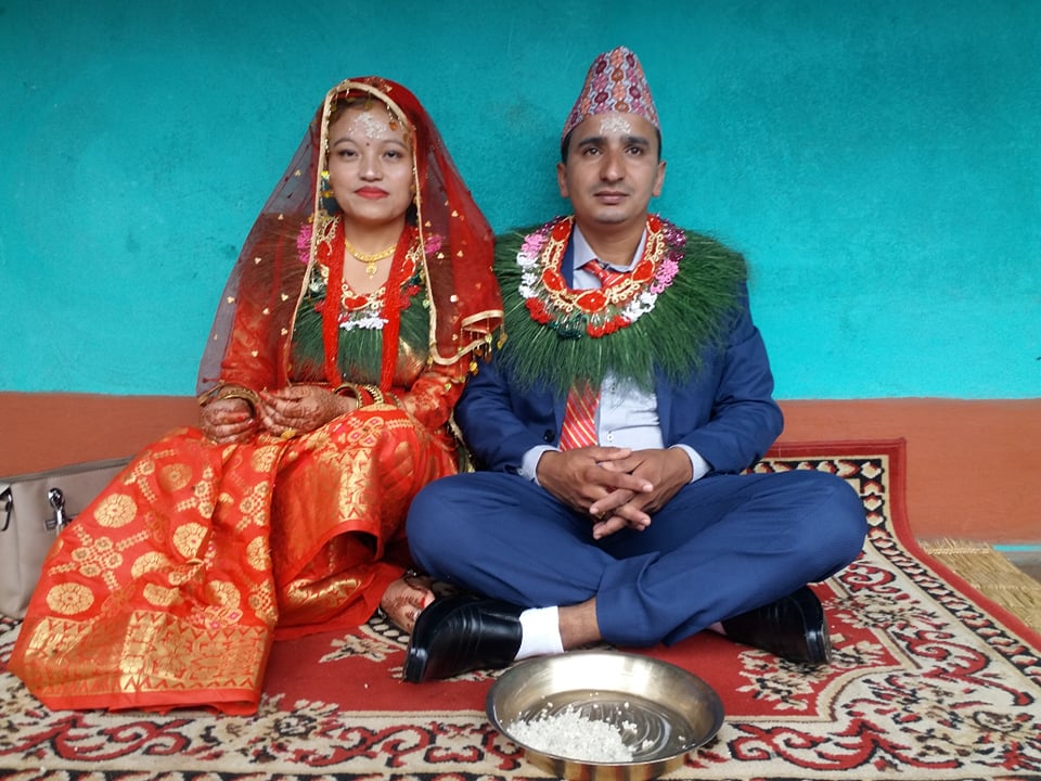 पुर्व भोजपुरका युवक र पश्चिम बागलुंगकि चेलिबिच अन्तरजातीय विवाह, स्थानीयद्वारा भव्य स्वागत