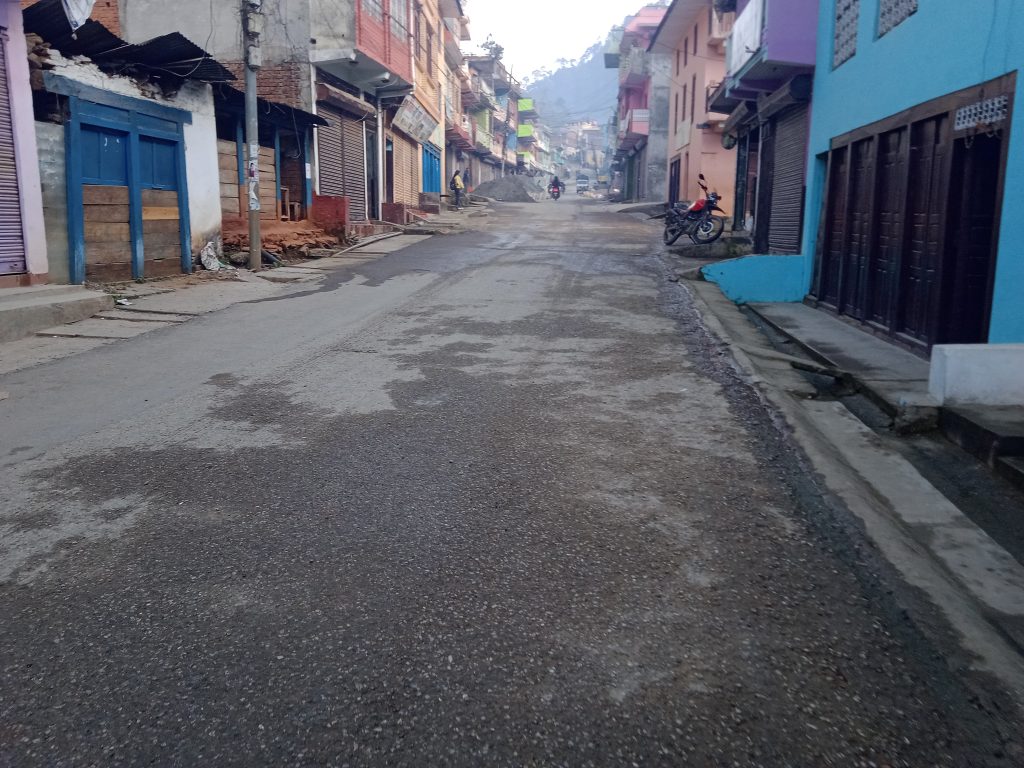 बन्दका कारण गुल्मीका बजार दिन भरि सुनसान