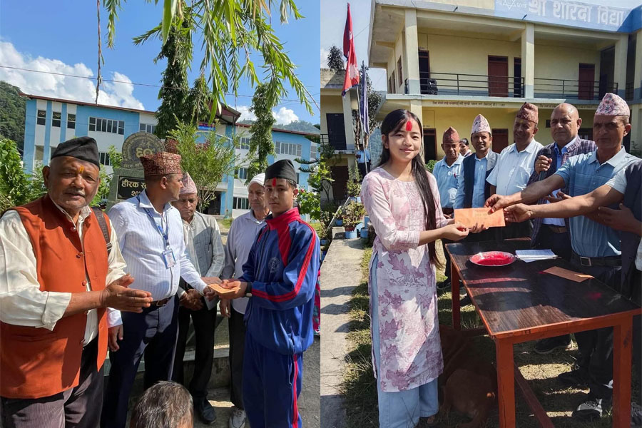 वामी विश्व सम्पर्क मञ्चद्वारा जेहेन्दार विद्यार्थीहरूलाई छात्रवृत्ति वितरण, विद्यालय परिवारद्वारा धन्यवाद ज्ञापन